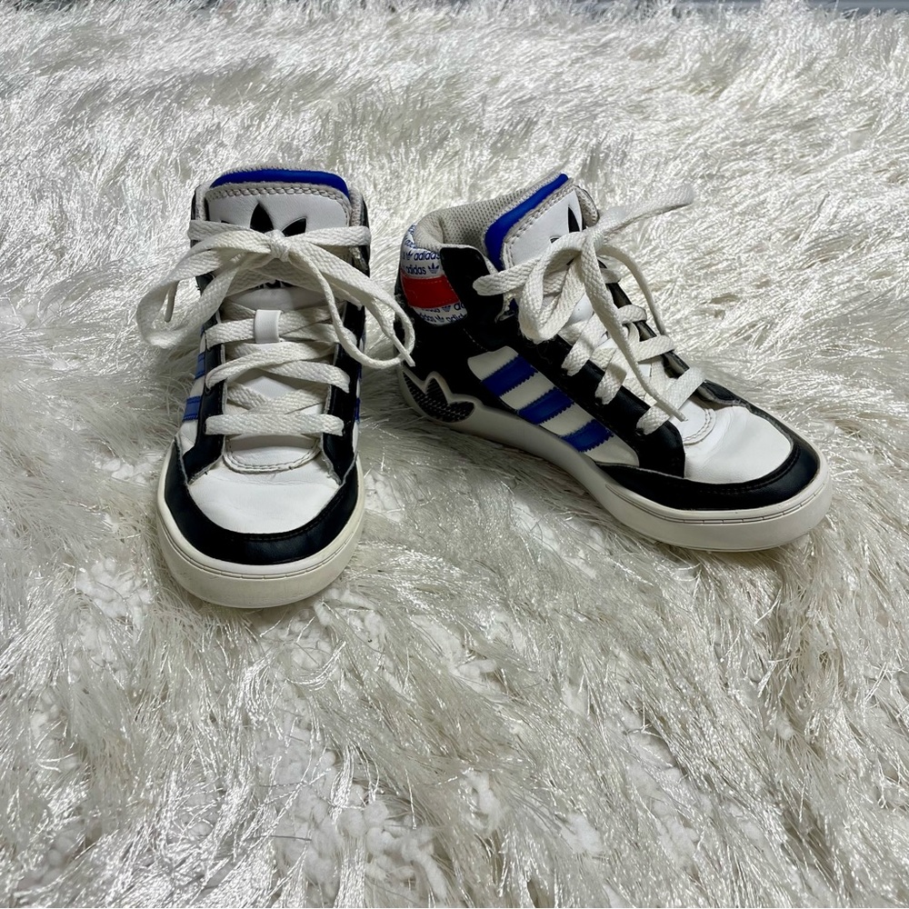 adidas 12K Blue, White, Black high top sneakers